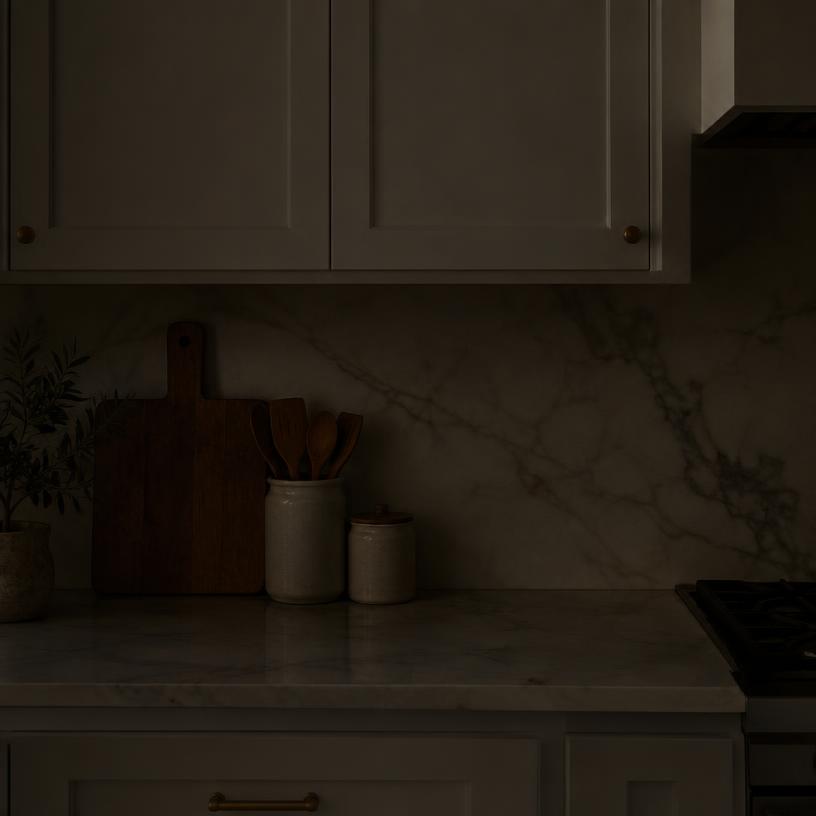 Antes — cocina con barra LED